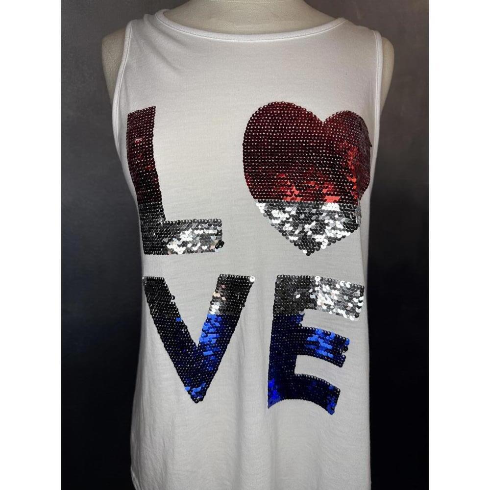 ✨ Claire’s Sequin LOVE Tank Top – One Size ✨
